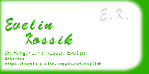 evelin kossik business card